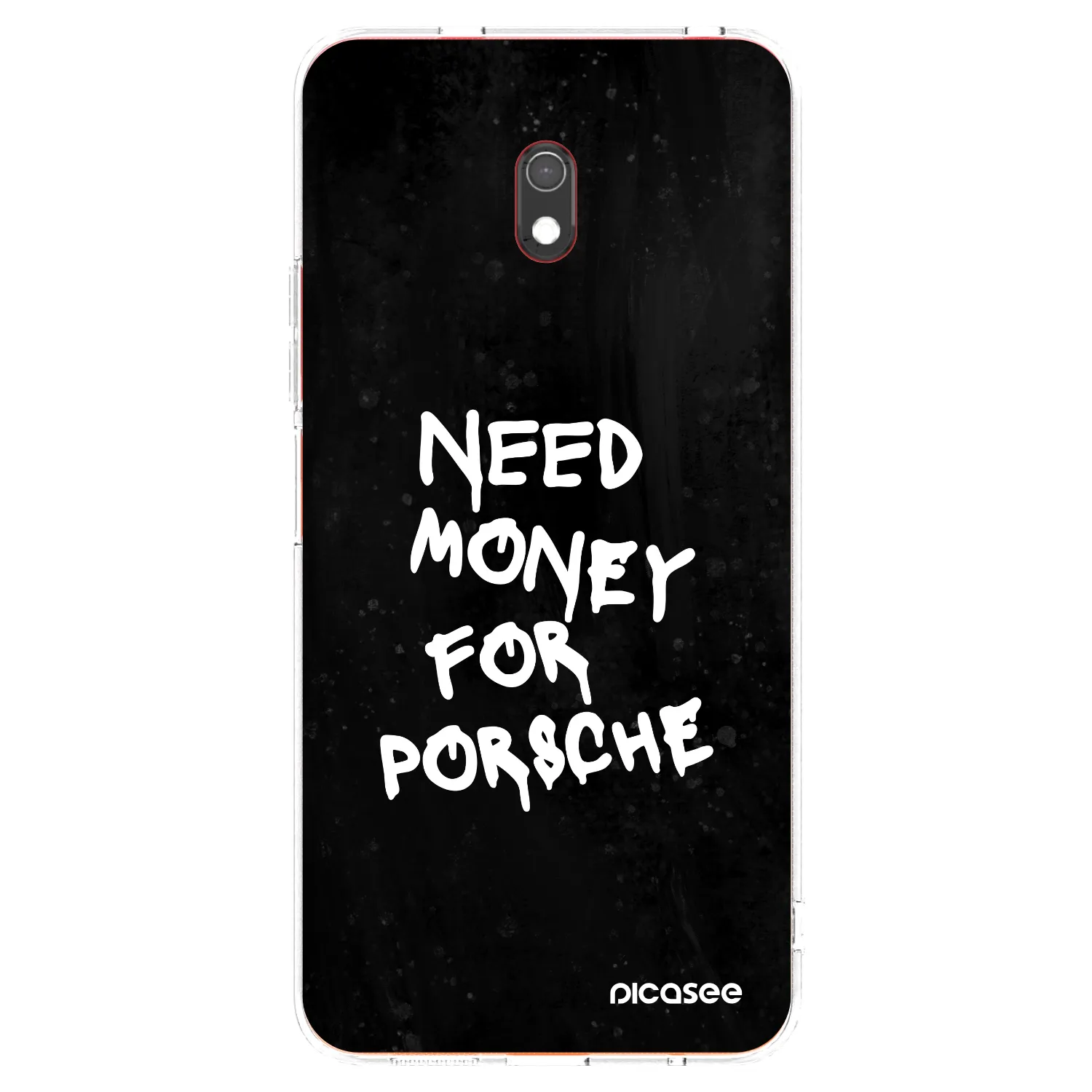 Picasee Xiaomi Redmi 8A Hülle - Transparentes Silikon - Black Dollar