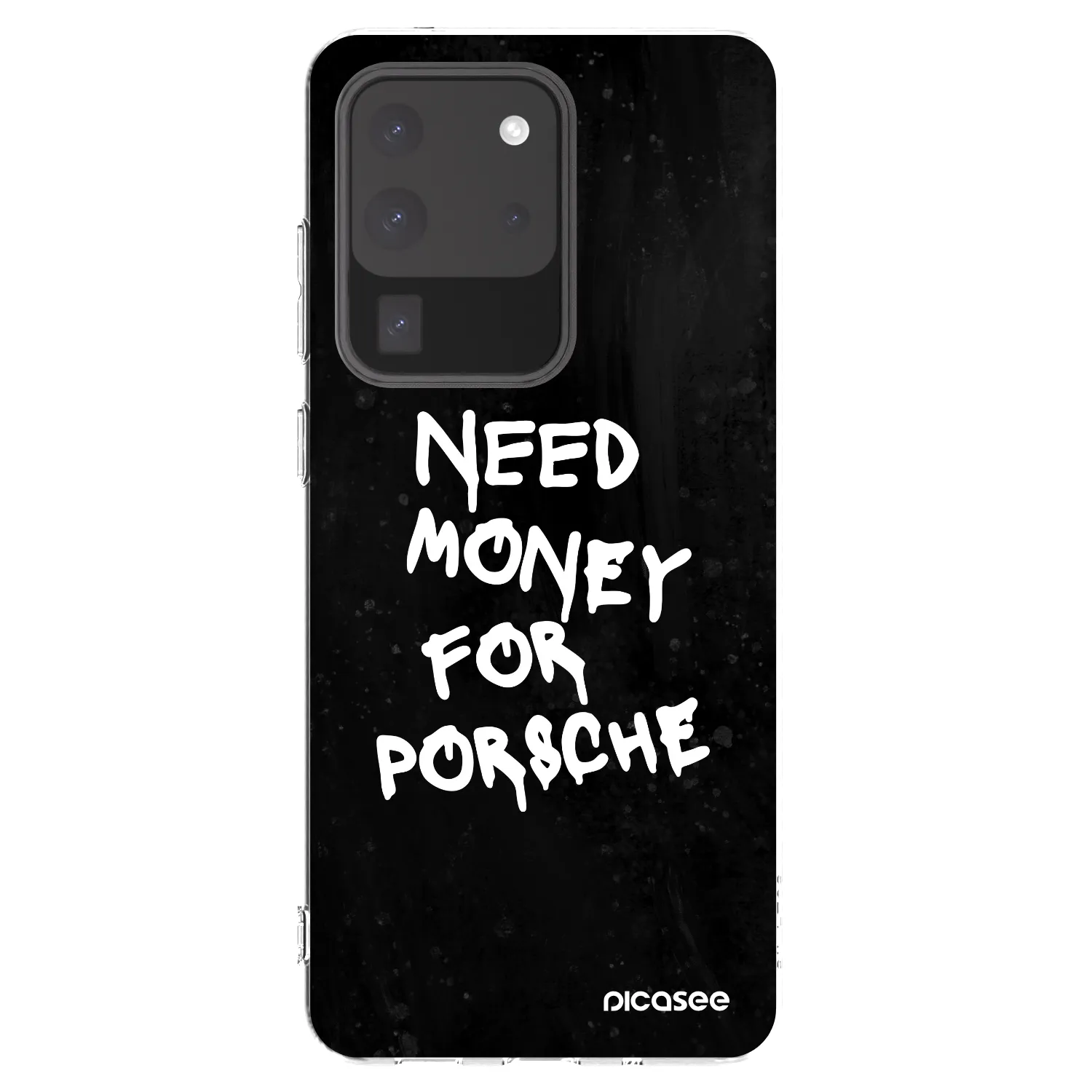 Picasee Samsung Galaxy S20 Ultra 5G G988F Hülle - Transparentes Silikon - Black Dollar