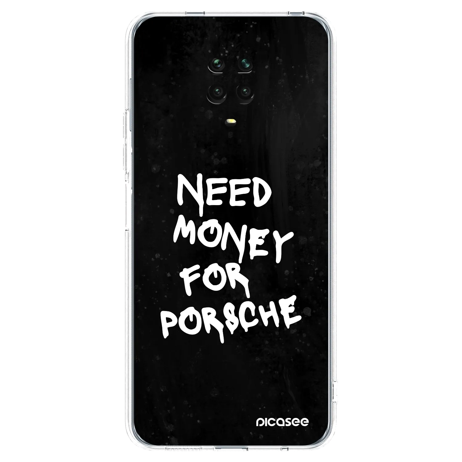 Picasee Xiaomi Redmi Note 9 Pro Hülle - Transparentes Silikon - Black Dollar