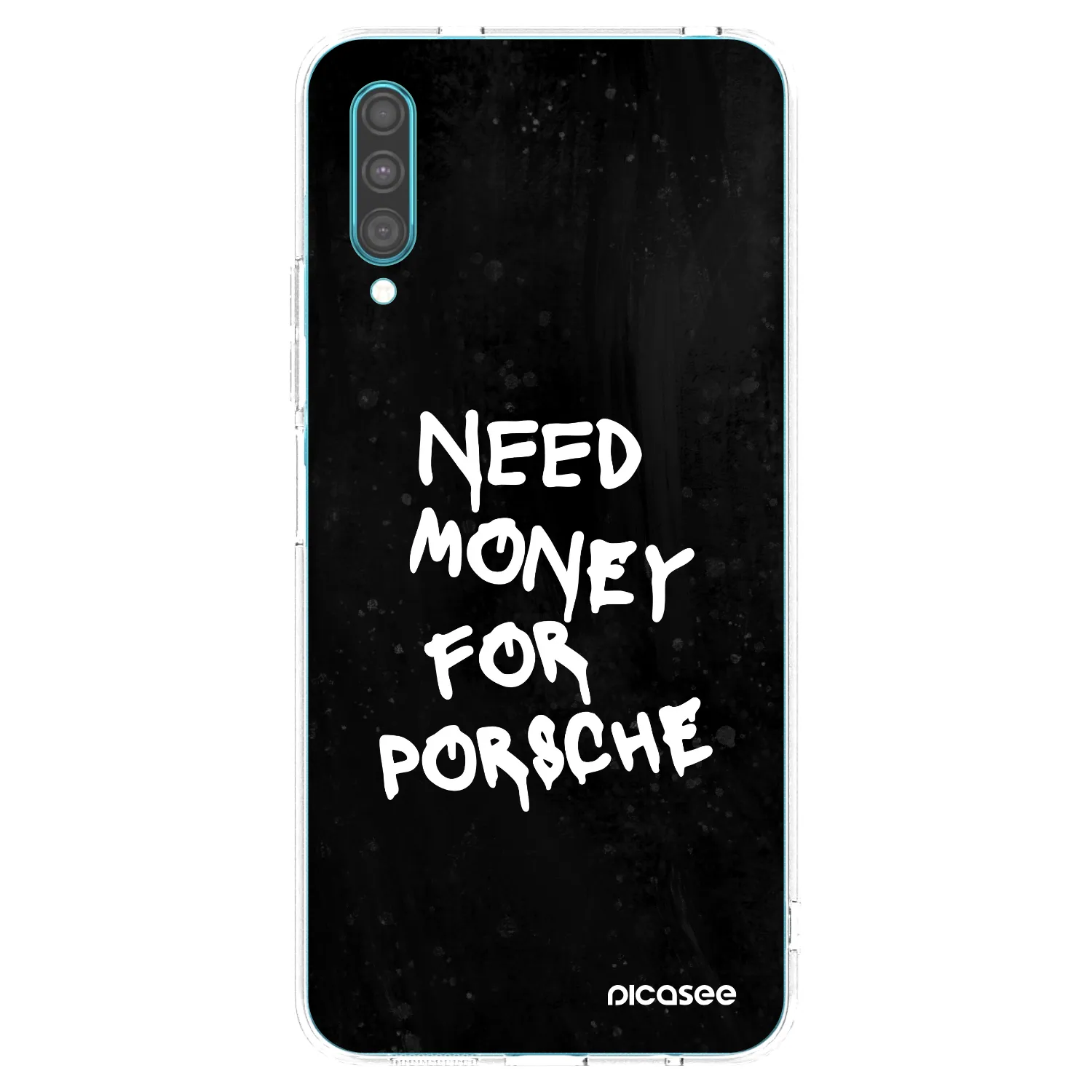 Picasee Samsung Galaxy A30s A307F Hülle - Transparentes Silikon - Black Dollar