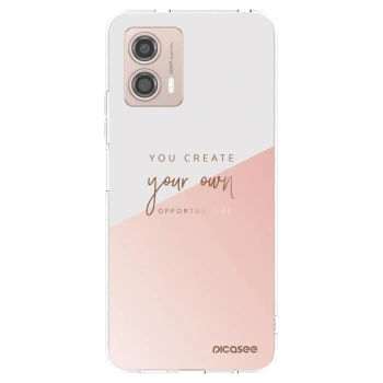 Picasee Motorola Moto G53 5G Hülle - Transparentes Silikon - You create your own opportunities