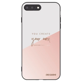Picasee Apple iPhone 7 Plus Hülle - Schwarzes Silikon - You create your own opportunities