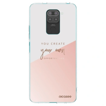 Picasee Xiaomi Redmi Note 9 Hülle - Schwarzes Silikon - You create your own opportunities