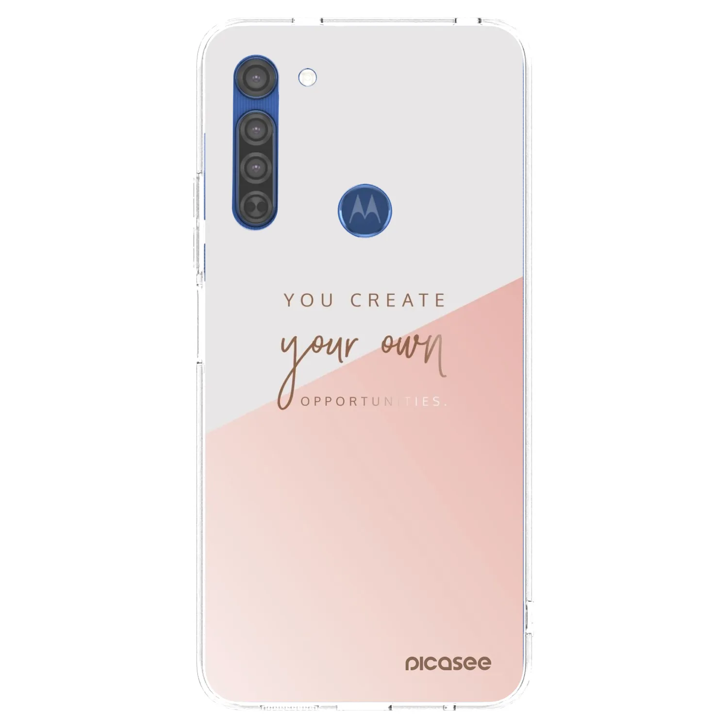 Picasee Motorola Moto G8 Hülle - Transparentes Silikon - You create your own opportunities