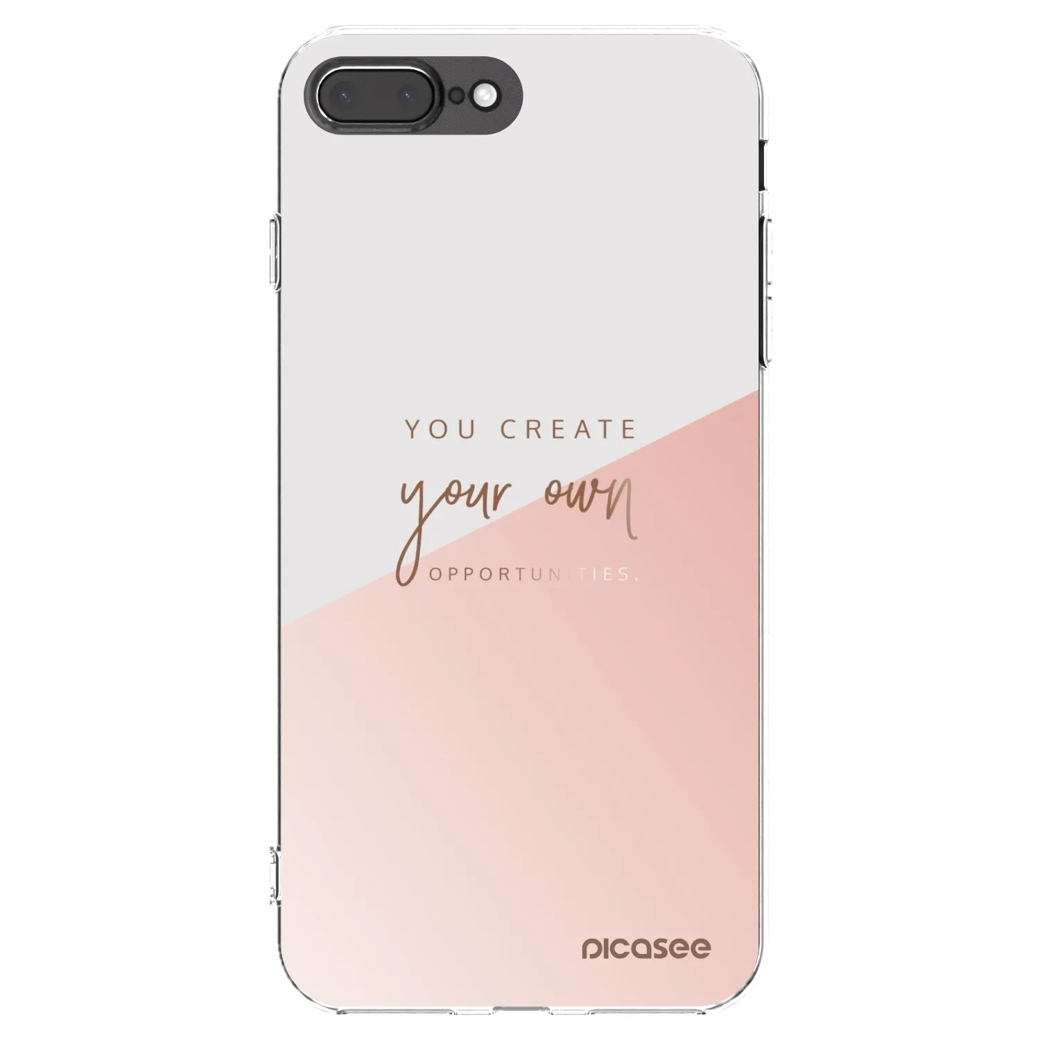 Picasee Apple iPhone 7 Plus Hülle - Transparentes Silikon - You create your own opportunities