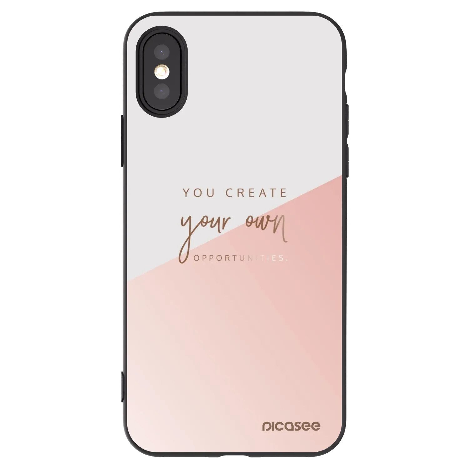 Picasee Apple iPhone X/XS Hülle - Schwarzes Silikon - You create your own opportunities