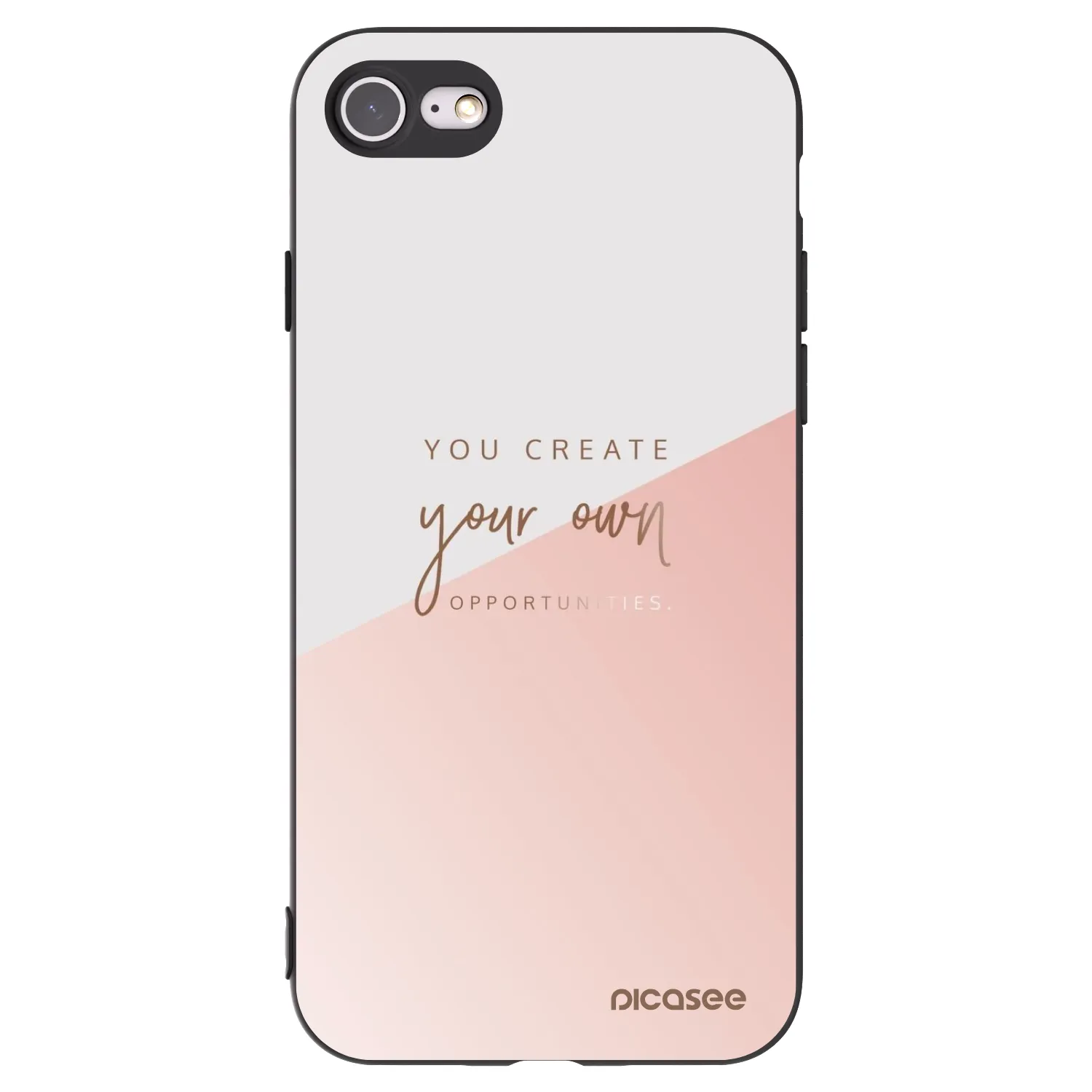 Picasee Apple iPhone 7 Hülle - Schwarzes Silikon - You create your own opportunities