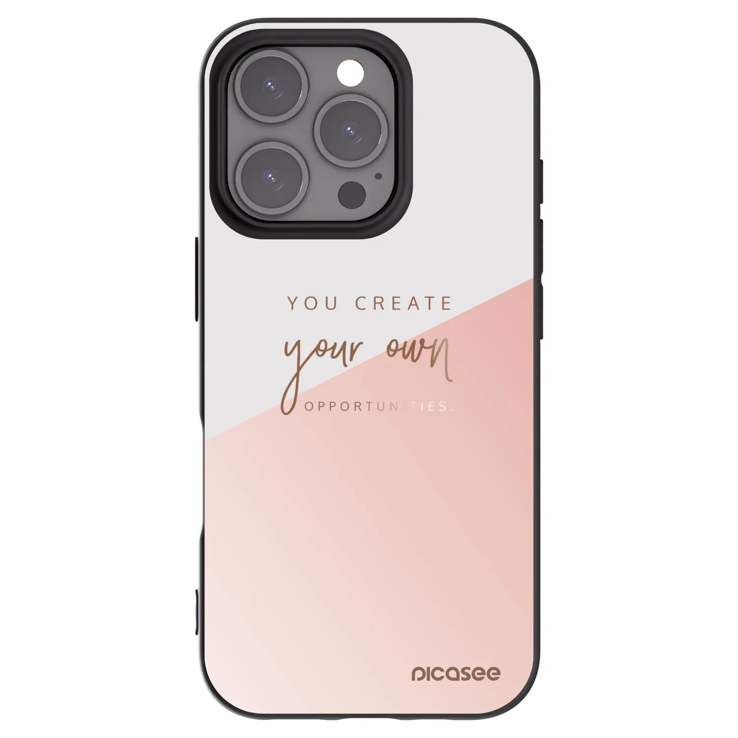 Picasee Apple iPhone 16 Pro Hülle - Schwarzes Silikon - You create your own opportunities