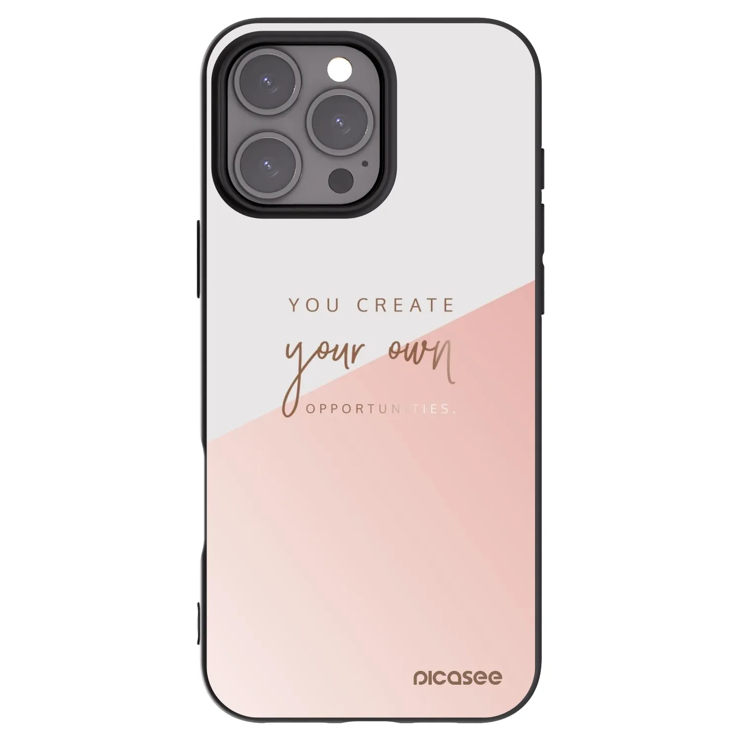 Picasee Apple iPhone 16 Pro Max Hülle - Schwarzes Silikon - You create your own opportunities