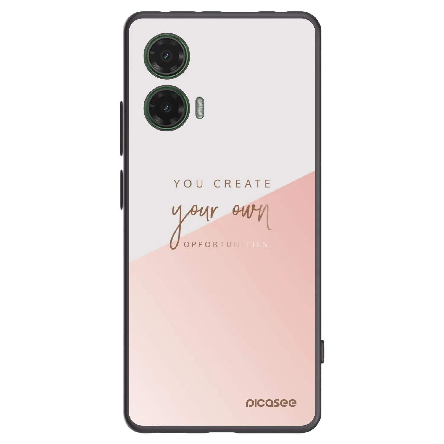 Picasee Motorola Moto G35 5G Hülle - Schwarzes Silikon - You create your own opportunities