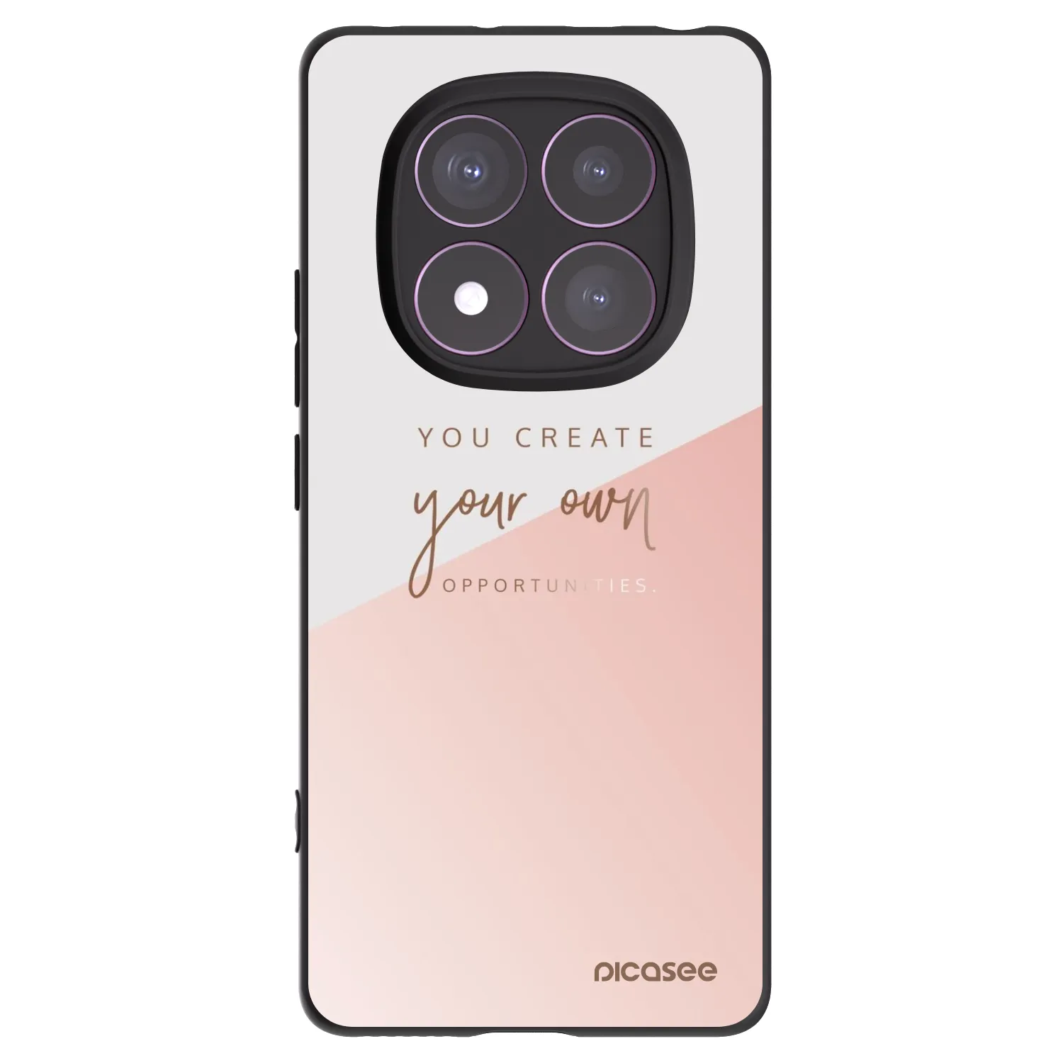 Picasee Xiaomi Redmi Note 14 Pro 4G Hülle - Schwarzes Silikon - You create your own opportunities