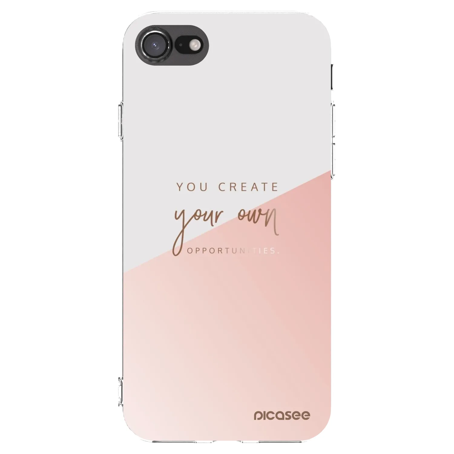 Picasee Apple iPhone 8 Hülle - Transparentes Silikon - You create your own opportunities