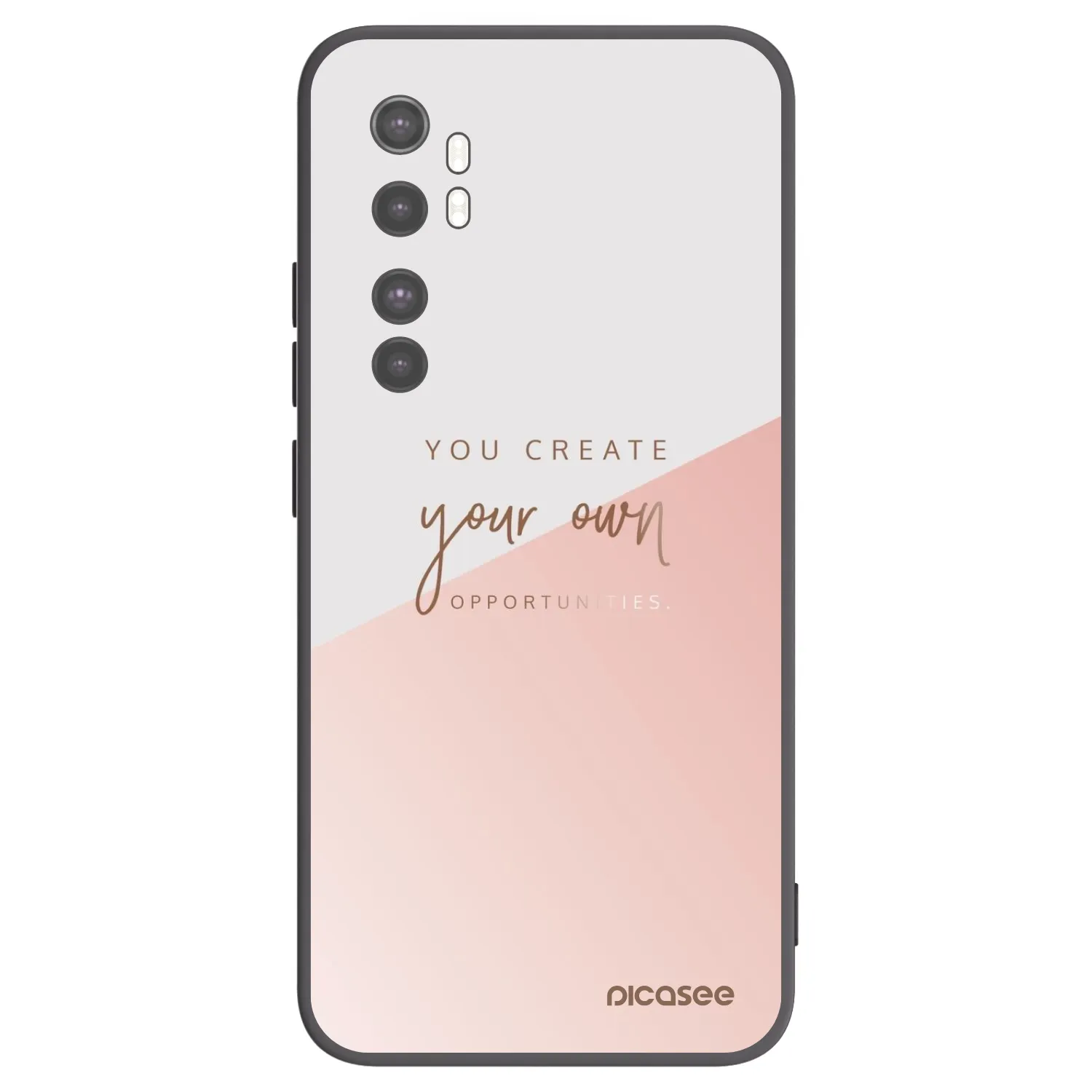 Picasee Xiaomi Mi Note 10 Lite Hülle - Schwarzes Silikon - You create your own opportunities