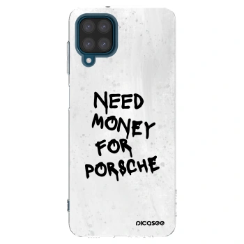 Picasee Samsung Galaxy A12 A125F Hülle - Transparentes Silikon - White Dollar