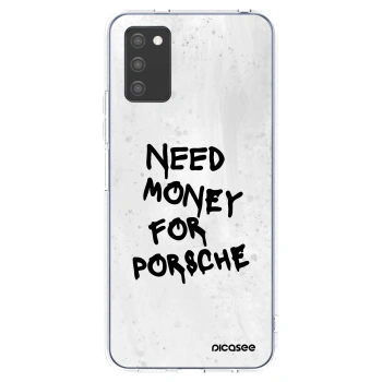 Picasee Samsung Galaxy A02s A025G Hülle - Transparentes Silikon - White Dollar