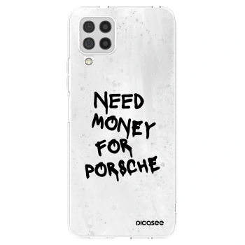 Picasee Samsung Galaxy A22 A225F 4G Hülle - Transparentes Silikon - White Dollar