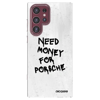 Picasee Samsung Galaxy S22 Ultra 5G Hülle - Transparentes Silikon - White Dollar