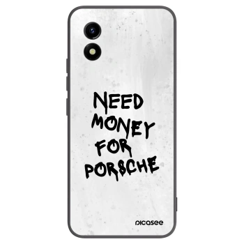 Picasee Vivo Y01 Hülle - Schwarzes Silikon - White Dollar