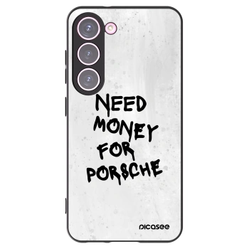 Picasee Samsung Galaxy S23 5G Hülle - Schwarzes Silikon - White Dollar