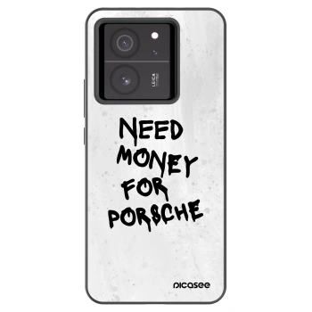 Picasee Xiaomi 13T Hülle - Schwarzes Silikon - White Dollar