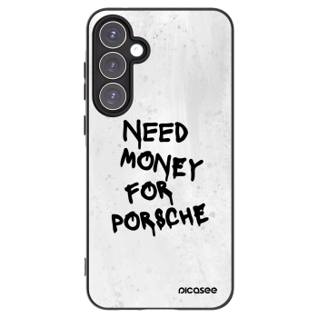 Picasee Samsung Galaxy A55 5G A556B Hülle - Schwarzes Silikon - White Dollar
