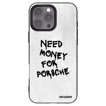 Picasee Apple iPhone 16 Pro Max Hülle - Schwarzes Silikon - White Dollar