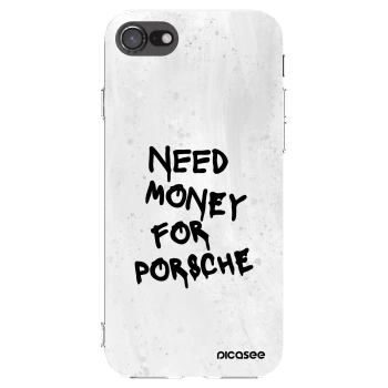 Picasee Apple iPhone 7 Hülle - Transparentes Silikon - White Dollar