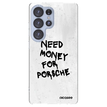 Picasee Samsung Galaxy S25 Ultra 5G Hülle - Transparentes Silikon - White Dollar