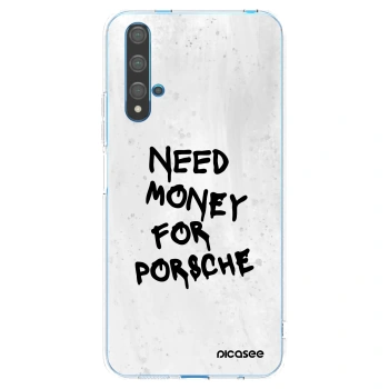 Picasee Huawei Nova 5T Hülle - Transparentes Silikon - White Dollar