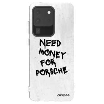 Picasee Samsung Galaxy S20 Ultra 5G G988F Hülle - Transparentes Silikon - White Dollar