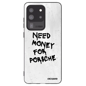 Picasee Samsung Galaxy S20 Ultra 5G G988F Hülle - Schwarzes Silikon - White Dollar