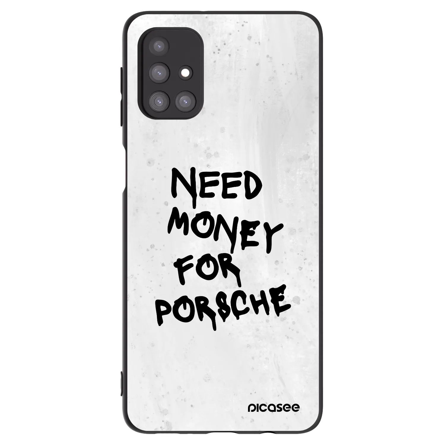 Picasee Samsung Galaxy M31s Hülle - Schwarzes Silikon - White Dollar