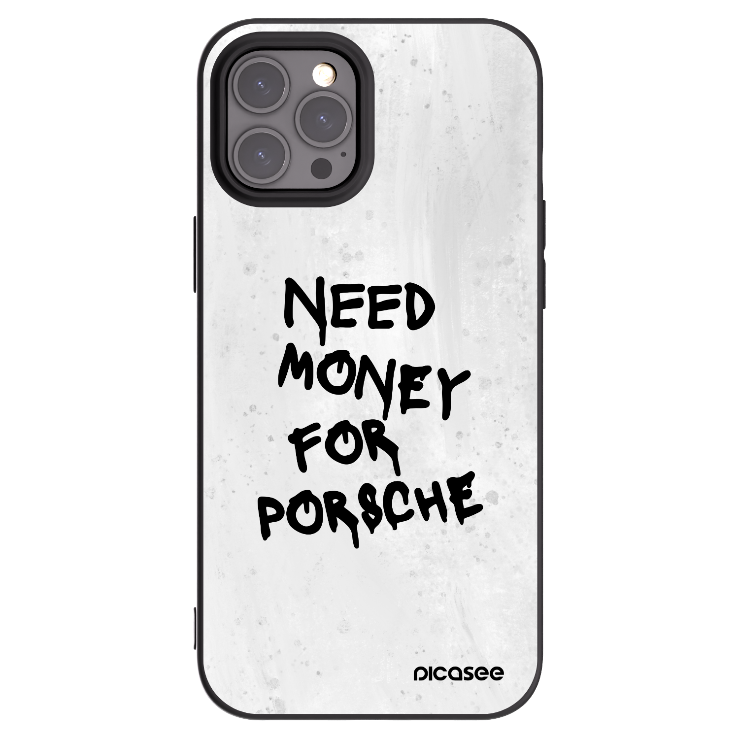 Picasee Apple iPhone 12 Pro Max Hülle - Schwarzes Silikon - White Dollar