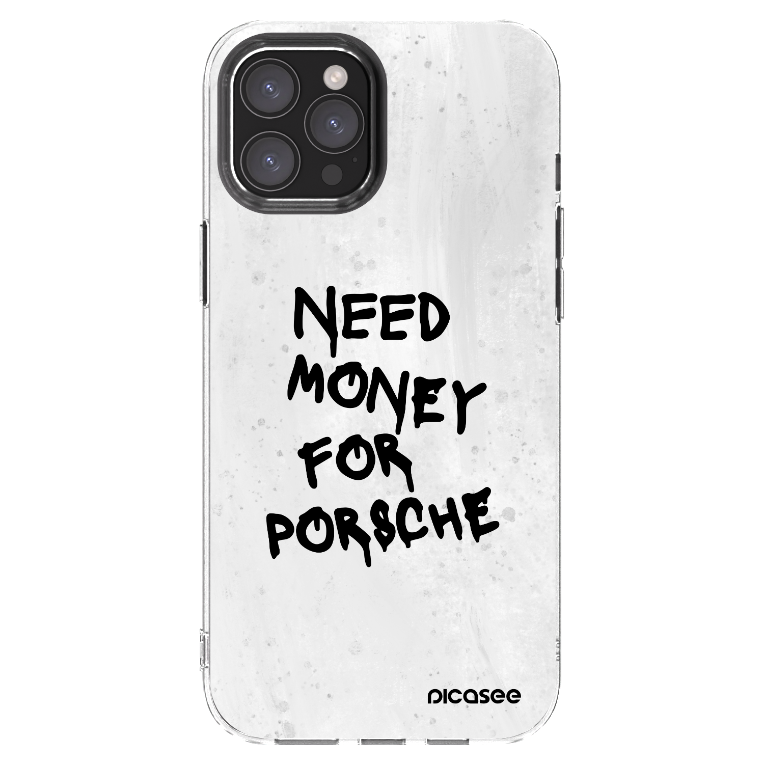Picasee Apple iPhone 12 Pro Max Hülle - Transparentes Silikon - White Dollar