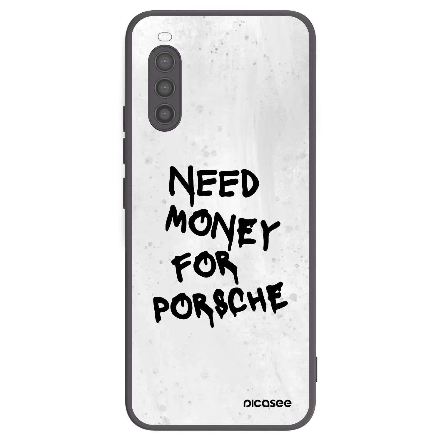 Picasee Sony Xperia 10 II Hülle - Schwarzes Silikon - White Dollar