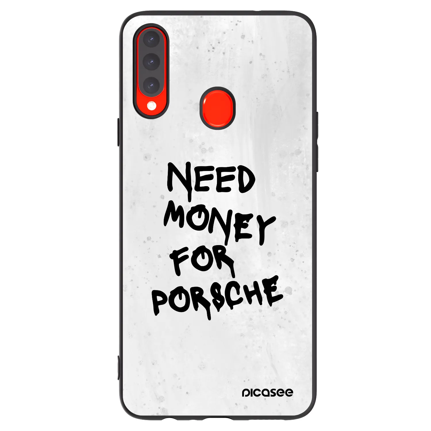 Picasee Samsung Galaxy A20s Hülle - Schwarzes Silikon - White Dollar