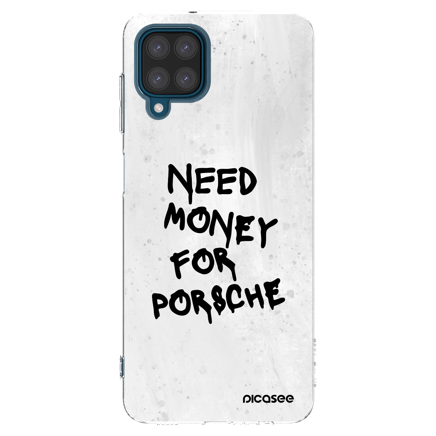 Picasee Samsung Galaxy A12 A125F Hülle - Transparentes Silikon - White Dollar