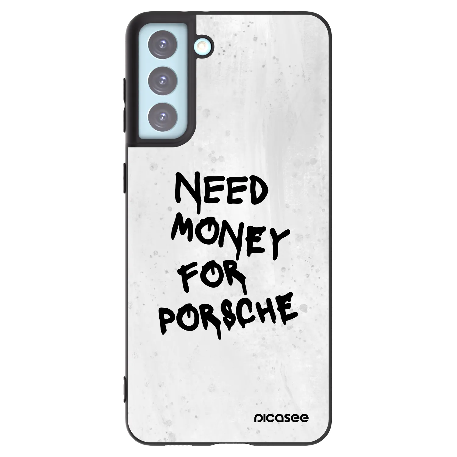 Picasee Samsung Galaxy S21+ 5G G996F Hülle - Schwarzes Silikon - White Dollar