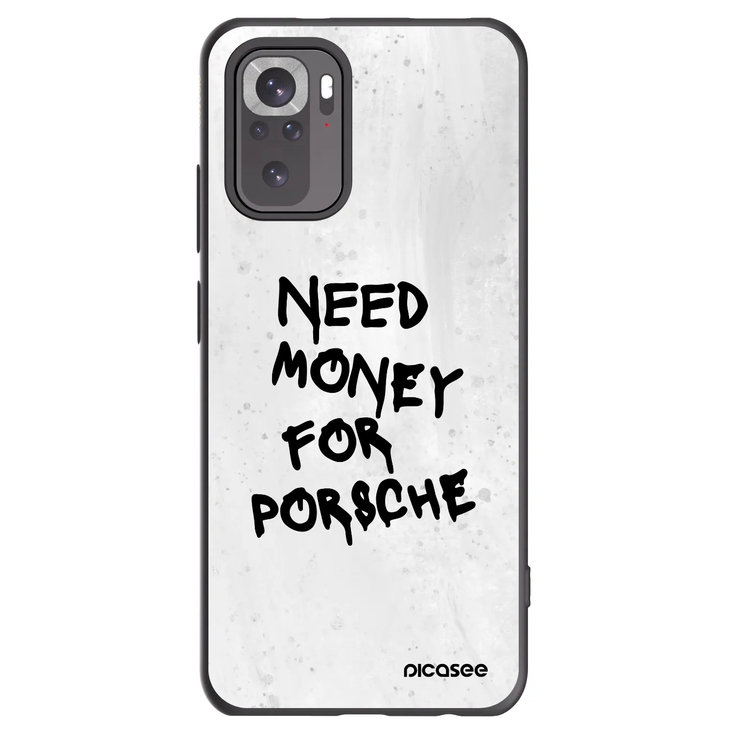 Picasee Xiaomi Redmi Note 10 Hülle - Schwarzes Silikon - White Dollar