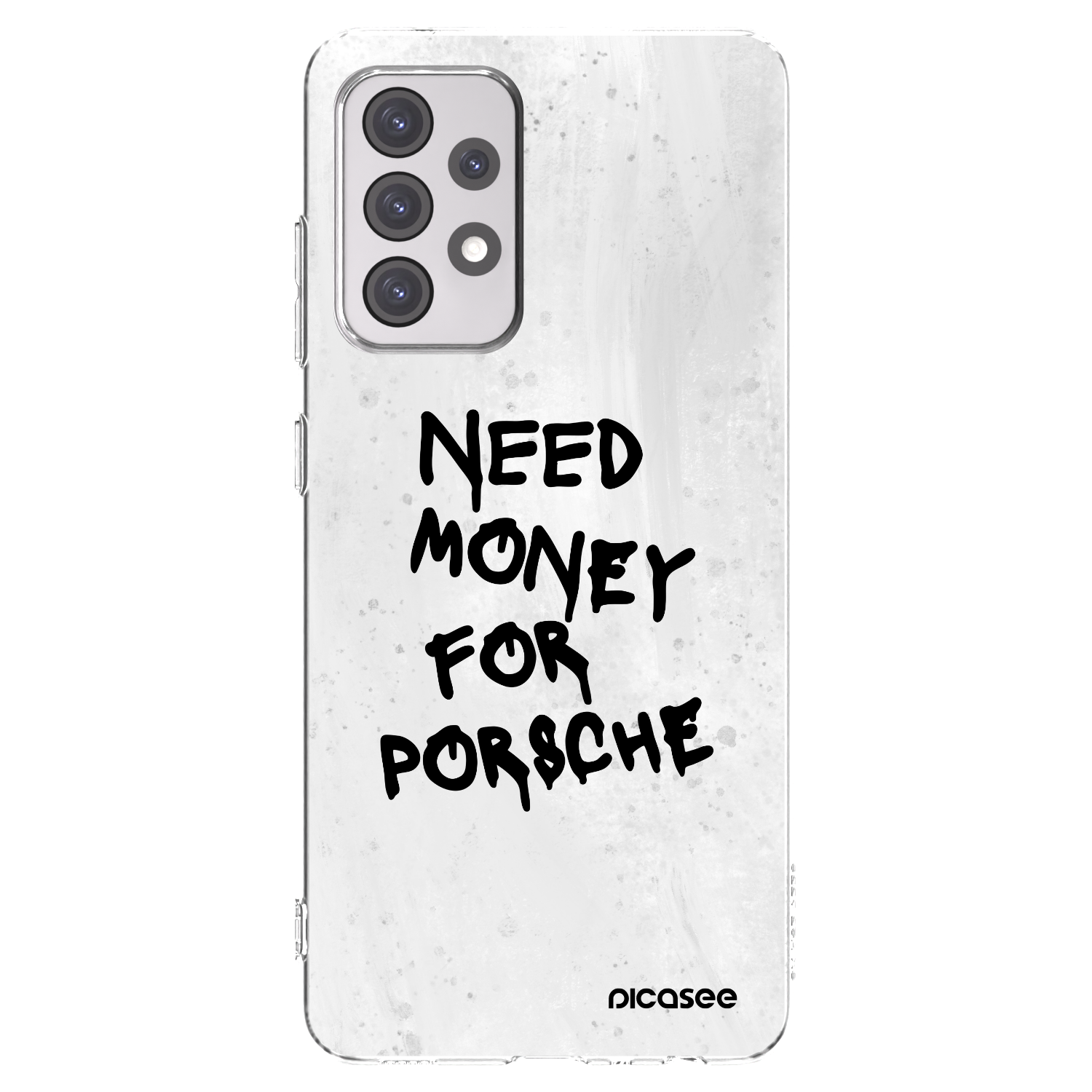 Picasee Samsung Galaxy A52 5G A525F Hülle - Transparentes Silikon - White Dollar