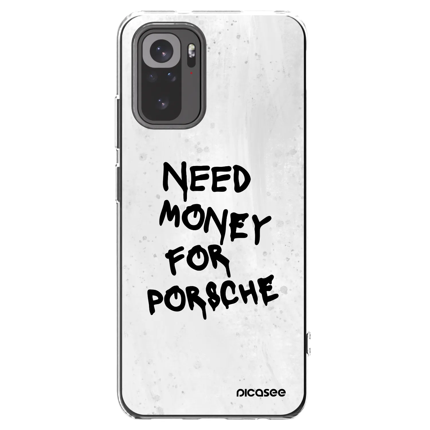 Picasee Xiaomi Redmi Note 10S Hülle - Transparentes Silikon - White Dollar