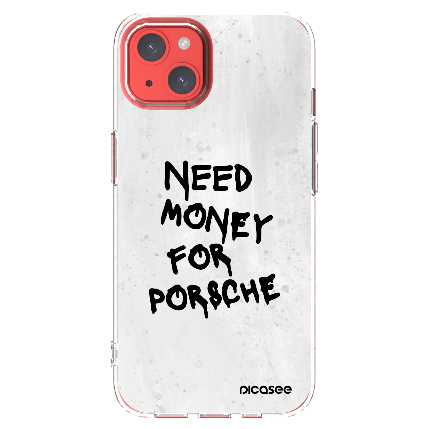 Picasee Apple iPhone 13 Hülle - Transparentes Silikon - White Dollar
