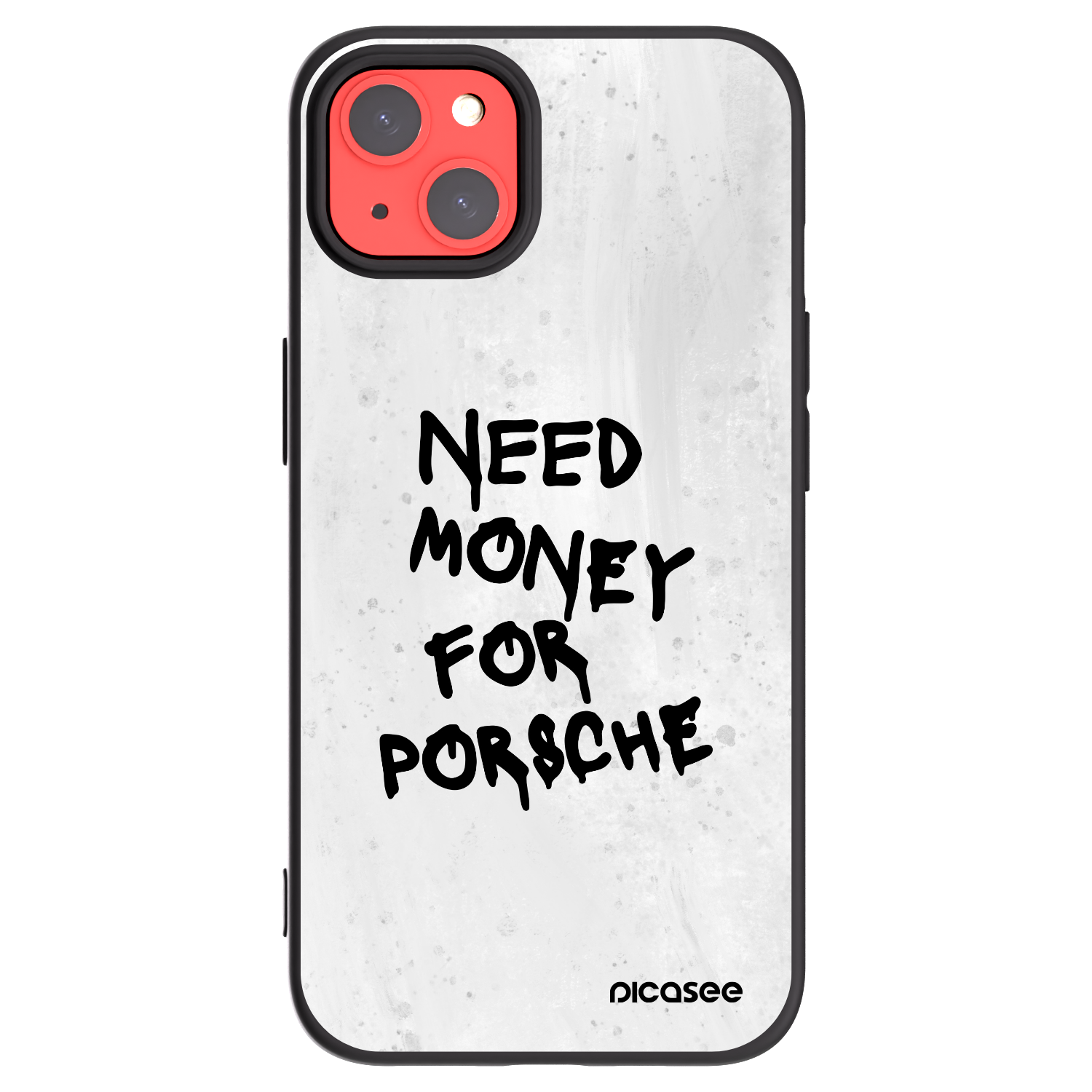 Picasee Apple iPhone 13 Hülle - Schwarzes Silikon - White Dollar