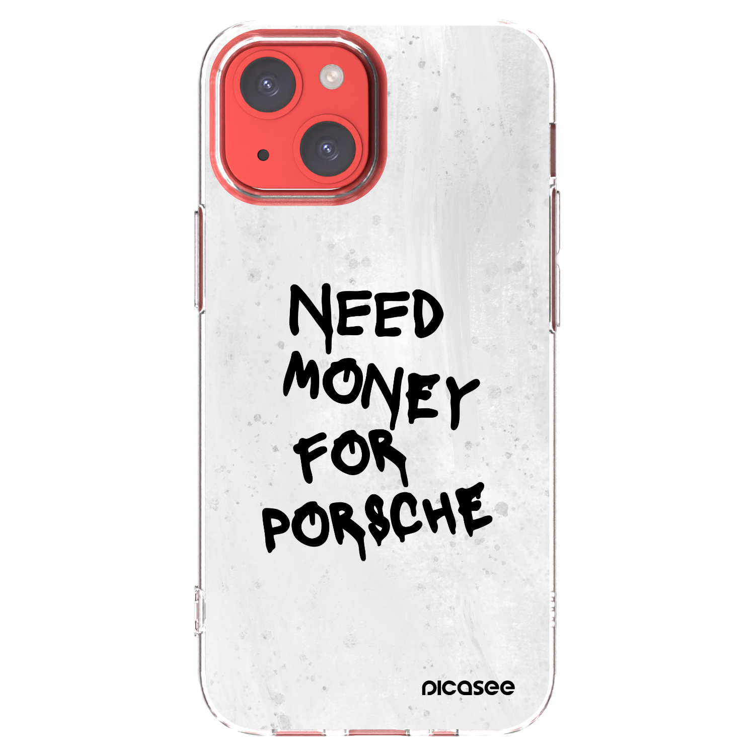 Picasee Apple iPhone 13 mini Hülle - Transparentes Silikon - White Dollar