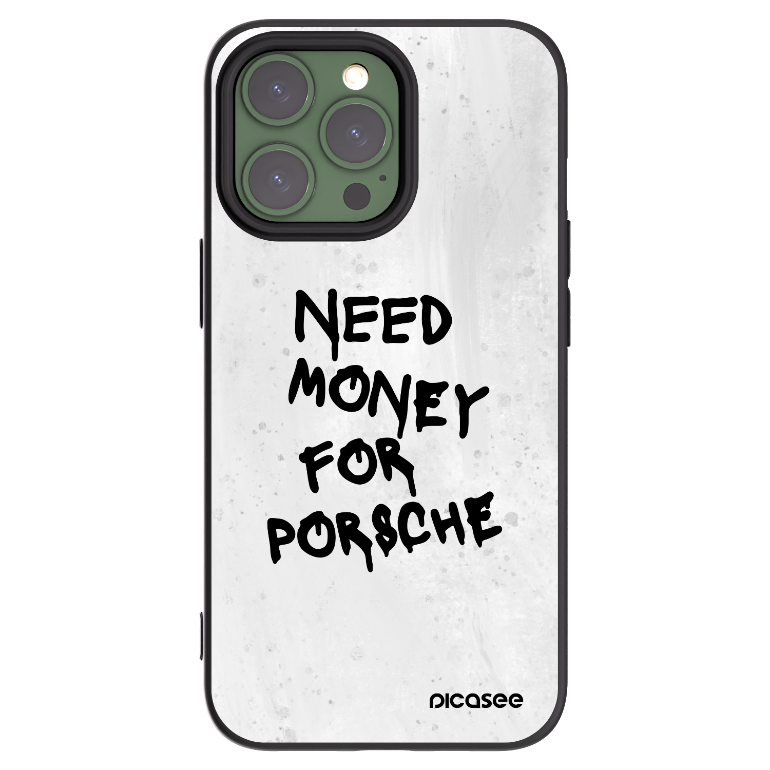 Picasee Apple iPhone 13 Pro Hülle - Schwarzes Silikon - White Dollar