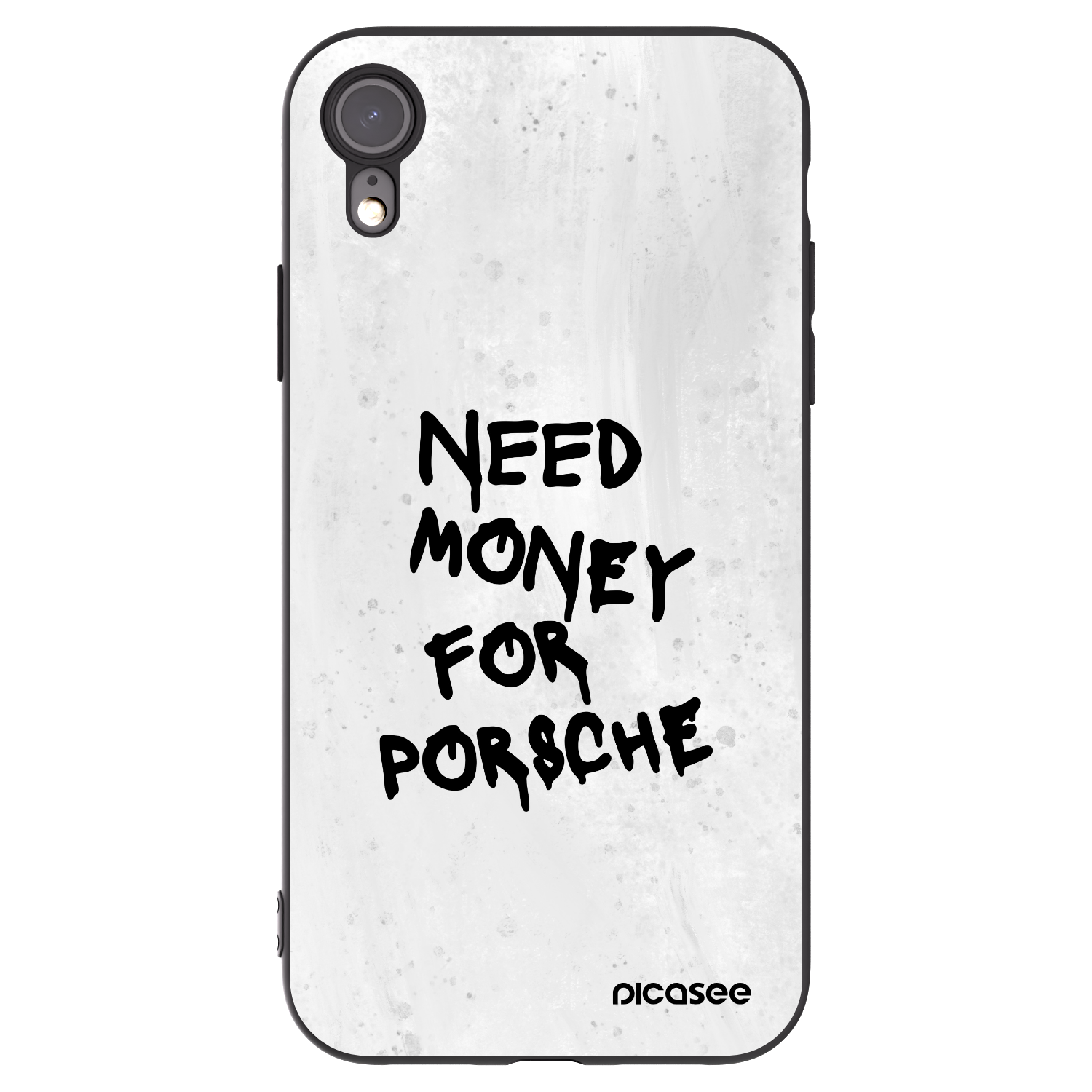 Picasee Apple iPhone XR Hülle - Schwarzes Silikon - White Dollar