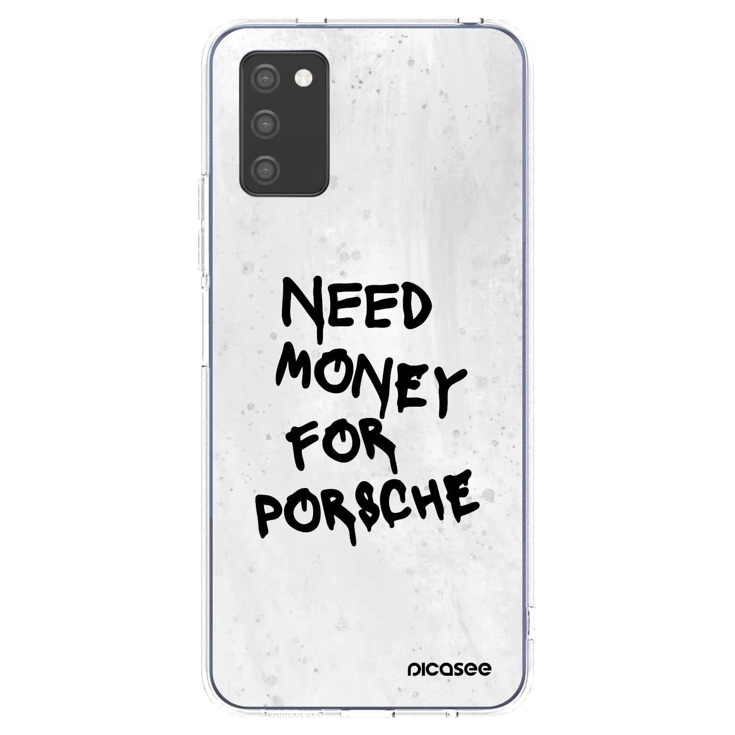 Picasee Samsung Galaxy A02s A025G Hülle - Transparentes Silikon - White Dollar
