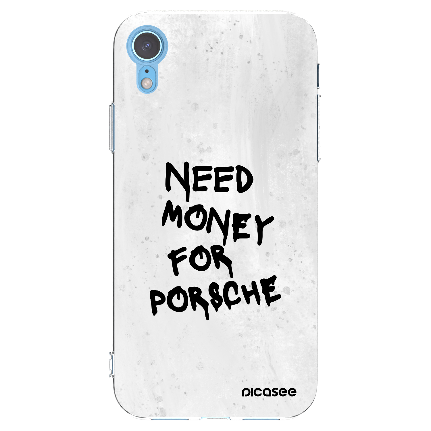 Picasee Apple iPhone XR Hülle - Transparentes Silikon - White Dollar