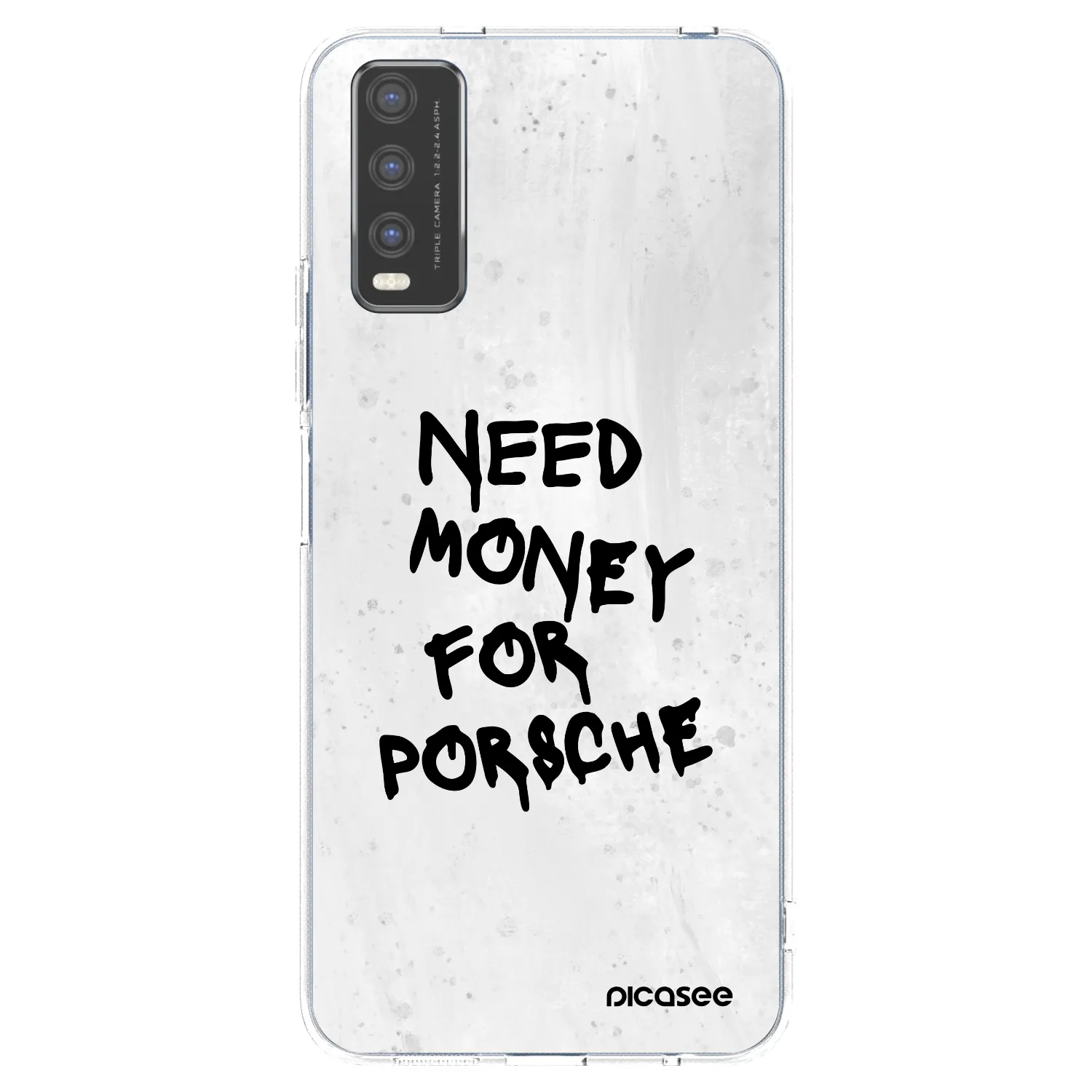 Picasee Vivo Y20s Hülle - Transparentes Silikon - White Dollar