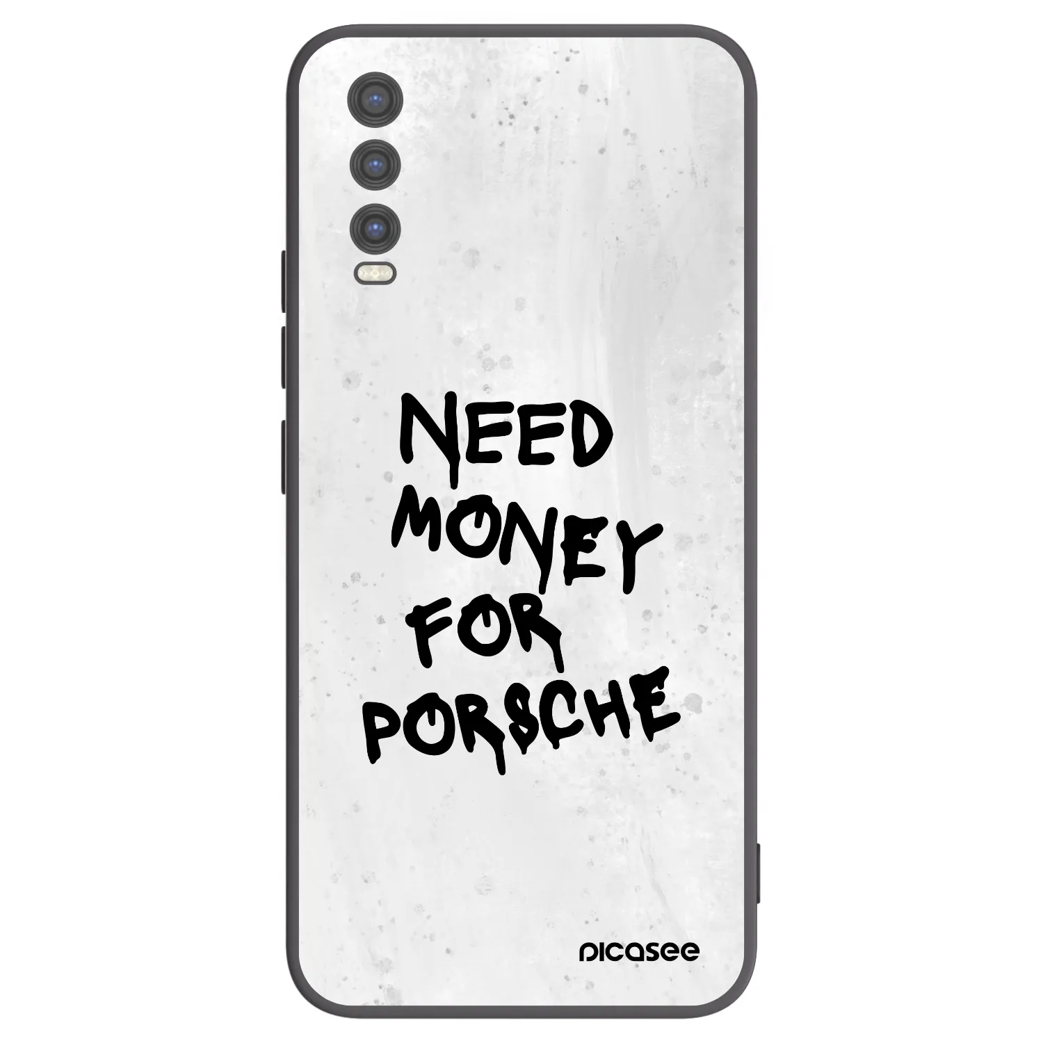 Picasee Vivo Y20s Hülle - Schwarzes Silikon - White Dollar